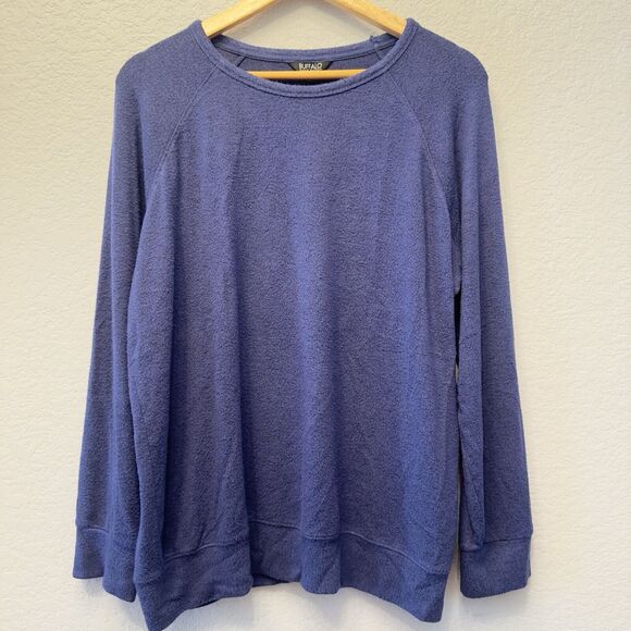 Buffalo David Bitton Blue Heathered Sweater Size Large, Boyfriend Fit‎ - Picture 4 of 16